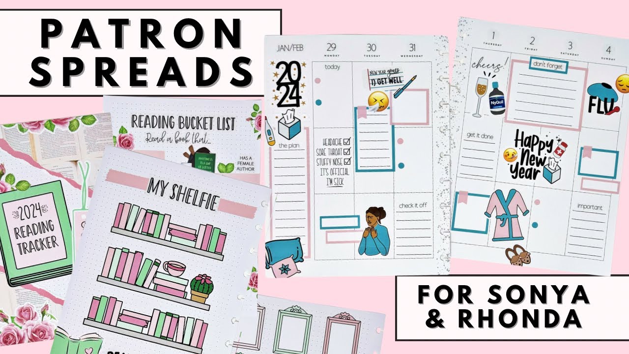 PLAN WITH ME | PATRON SPREADS FOR SONYA & RHONDA | THE HAPPY PLANNER