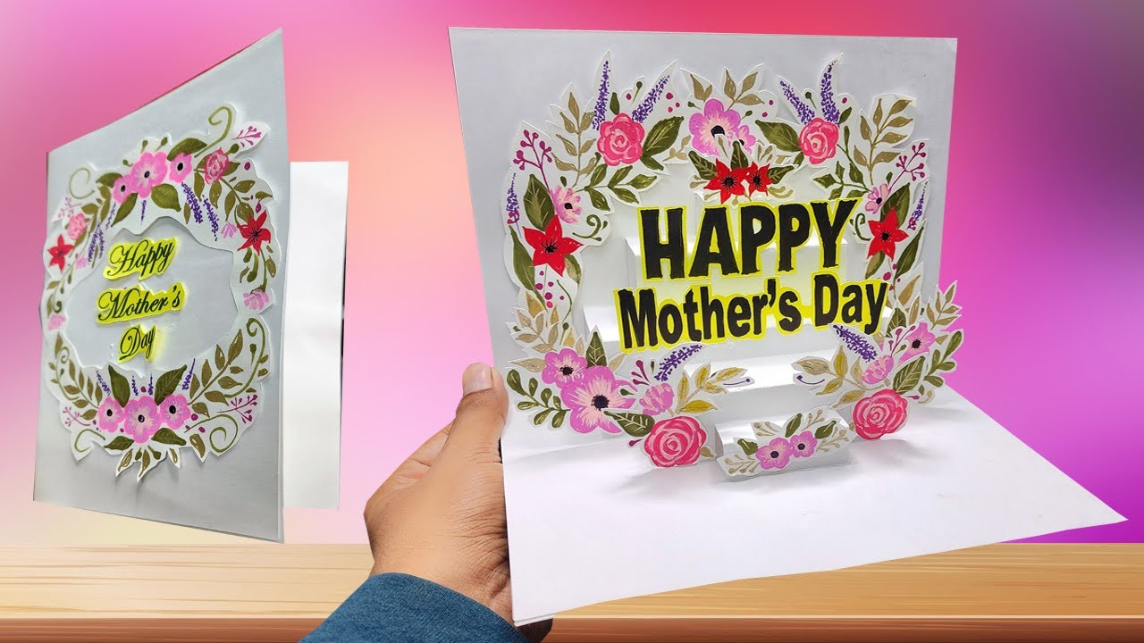 Mother's Day 3D pop up card // How to make mother's day card // DIY Mother's Day greeting card