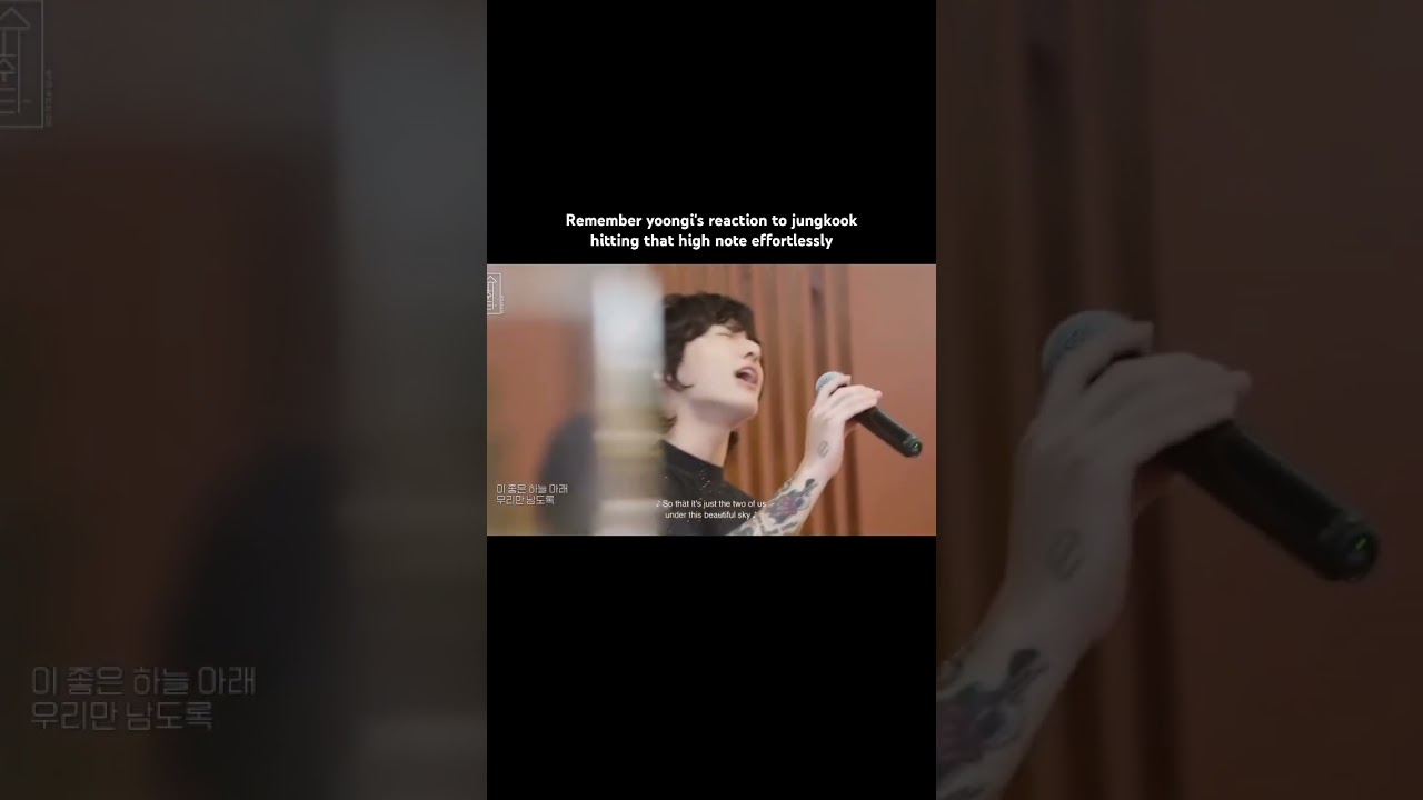 Remember yoongi's reaction to jungkook hitting that high note effortlessly