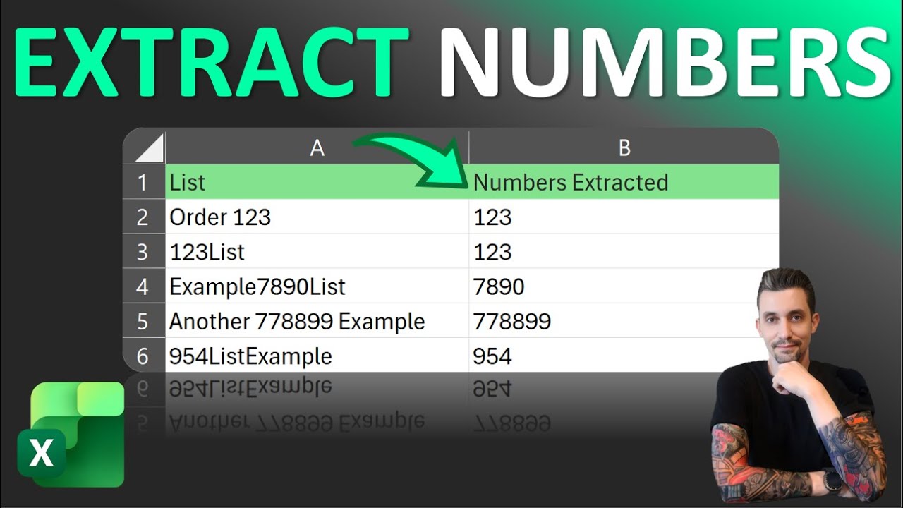 Советы по работе с Excel &mdash; Извлечение и разделение чисел в тексте | Простой метод