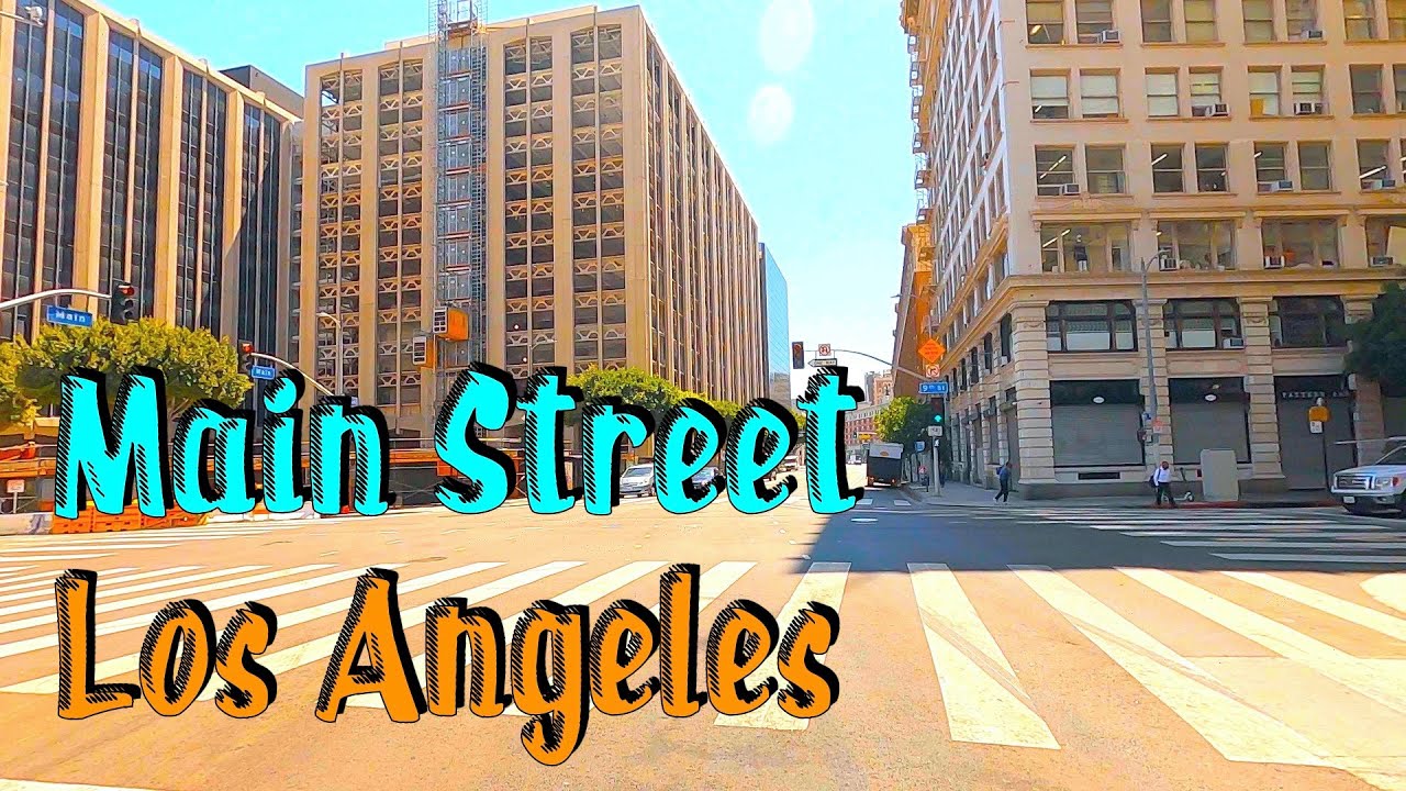 Main Street in LA, Downtown LA to San Pedro! Los Angeles Local Drive Tour. HD