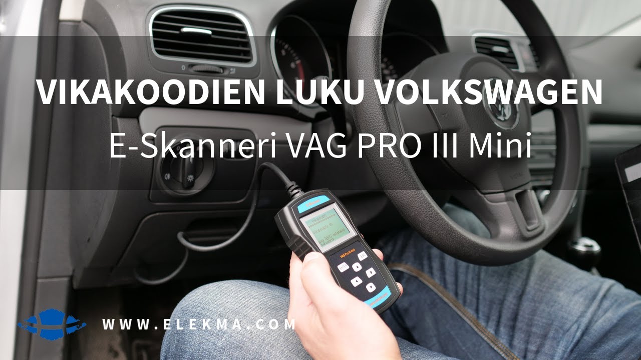 Vikakoodien Luku Volkswagen | E-Skanneri VAG PRO III Mini | Suomenkielinen Vikakoodinlukija