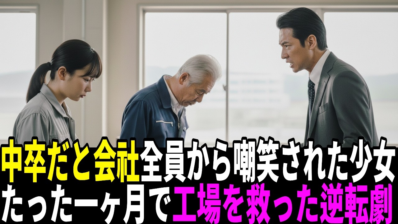 「中卒ですが…」下町金型工場で嘲笑された少女。実はIQ200の天才で1ヶ月後に起きた奇跡とは？【感動する話】【朗読】