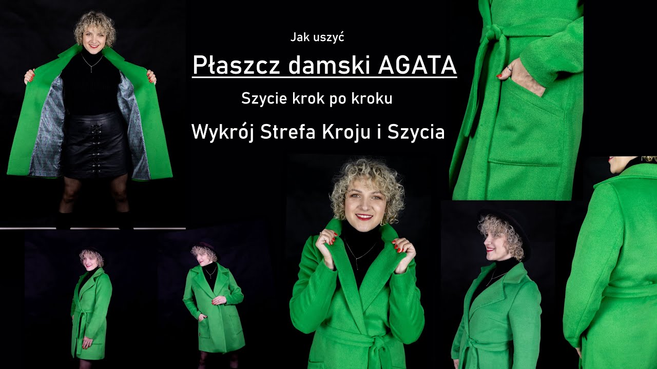 Jak uszyć płaszcz AGATA - Krok po kroku - Wykrój Strefa Kroju i Szycia