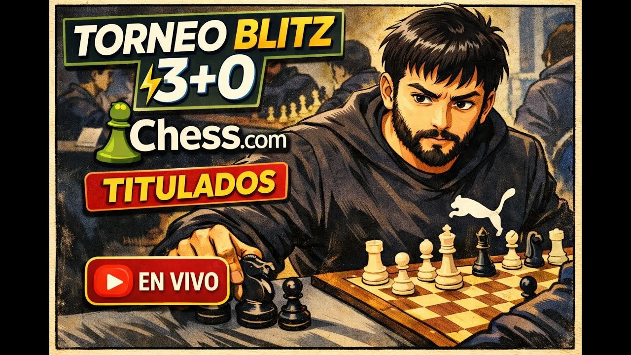⚡#3 TORNEO AJEDREZ BLITZ 3+0 | Ajedrez explicado por Maestro Internacional Matías Pérez | TT 2026