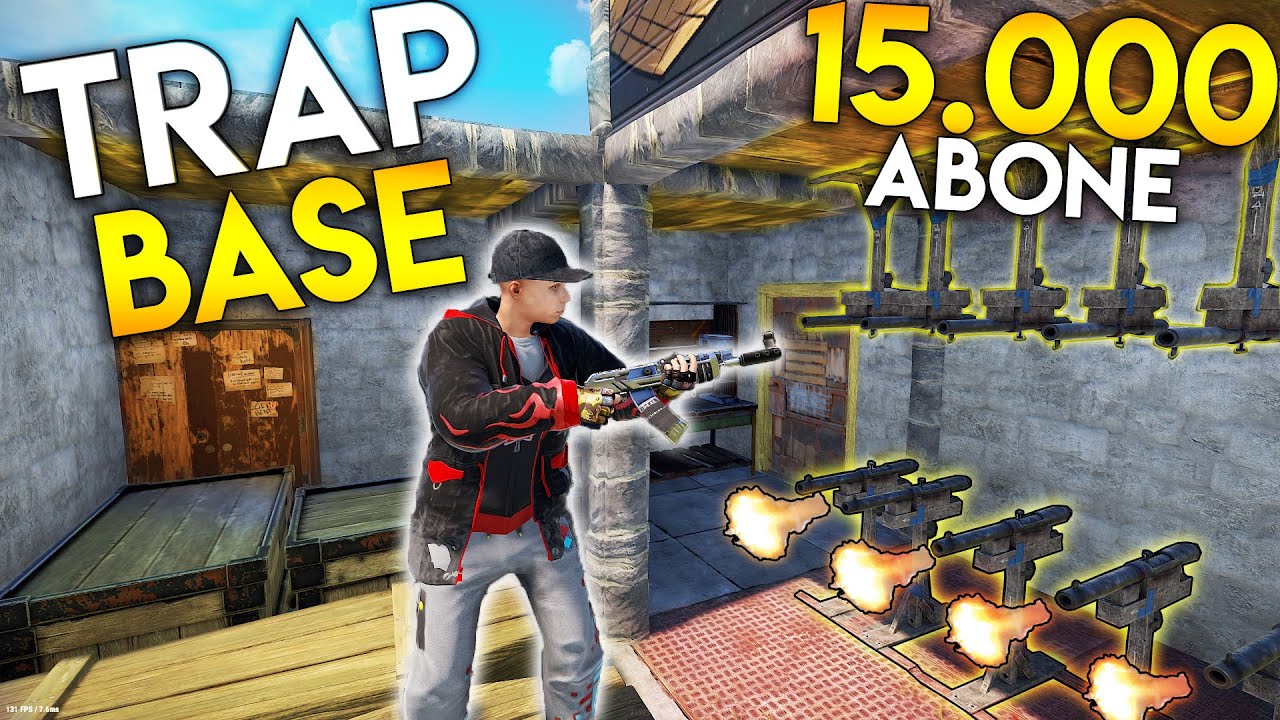 TRAP BASE YAPARAK ZENGİN OLDUM ! (15.000 ABONE ÖZEL) Rust Türkçe Solo