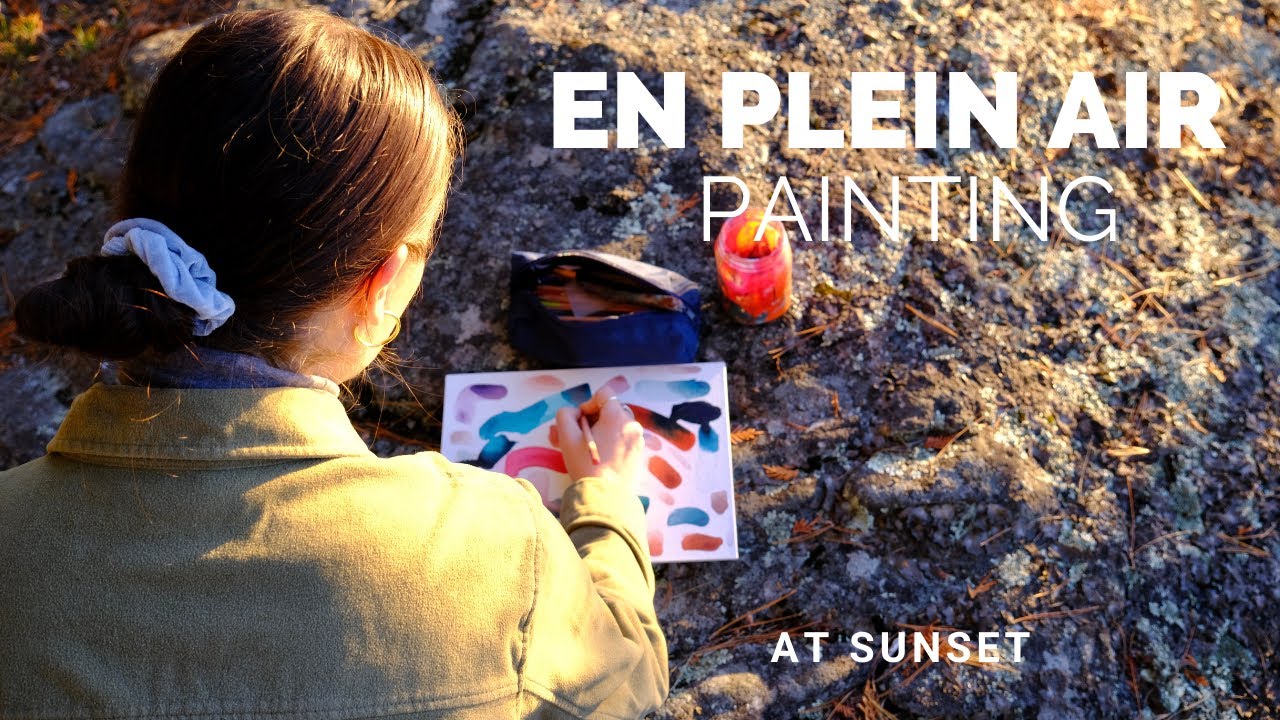 EN PLEIN AIR PAINTING | at sunset | Kathryn Last Art