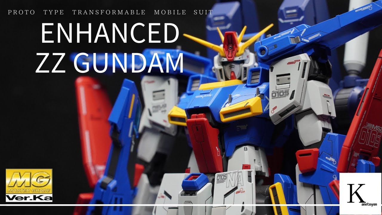 別名Θガンダム！変形できないMG強化型ZZガンダムを若干のディテールアップを行いずっしりカッコよく作成！