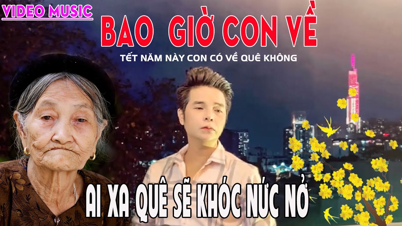 BAO GIỜ CON VỀ - Tết năm này con có về quê không - Ân Thiên Vỹ - XUÂN XA NHÀ #Hát Về Mẹ Nghe Là Khóc