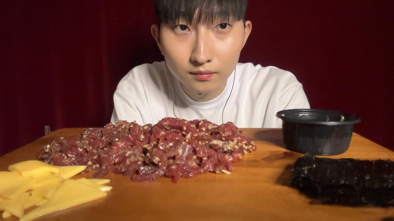 ASMR_ 육회 이팅사운드 RAW BEEF EATING SOUND MUKBANG
