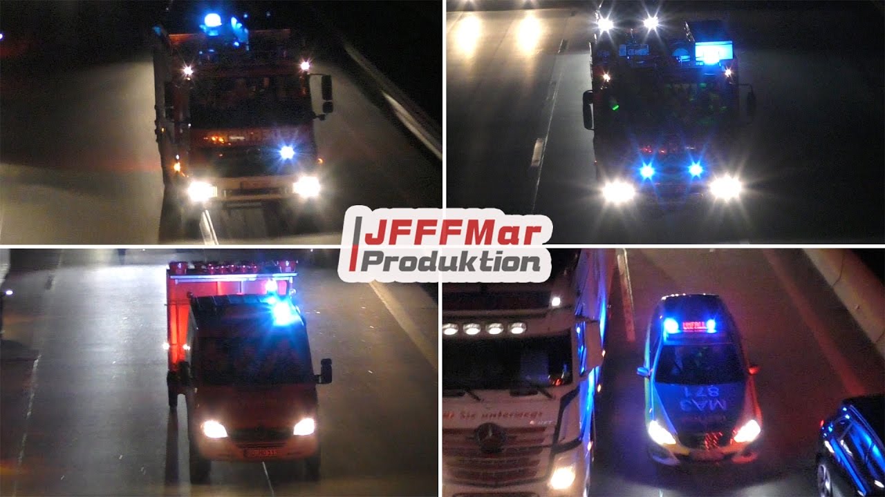 Rüstzug FF Hockenheim + 3x FuStW Autobahnpolizei Walldorf