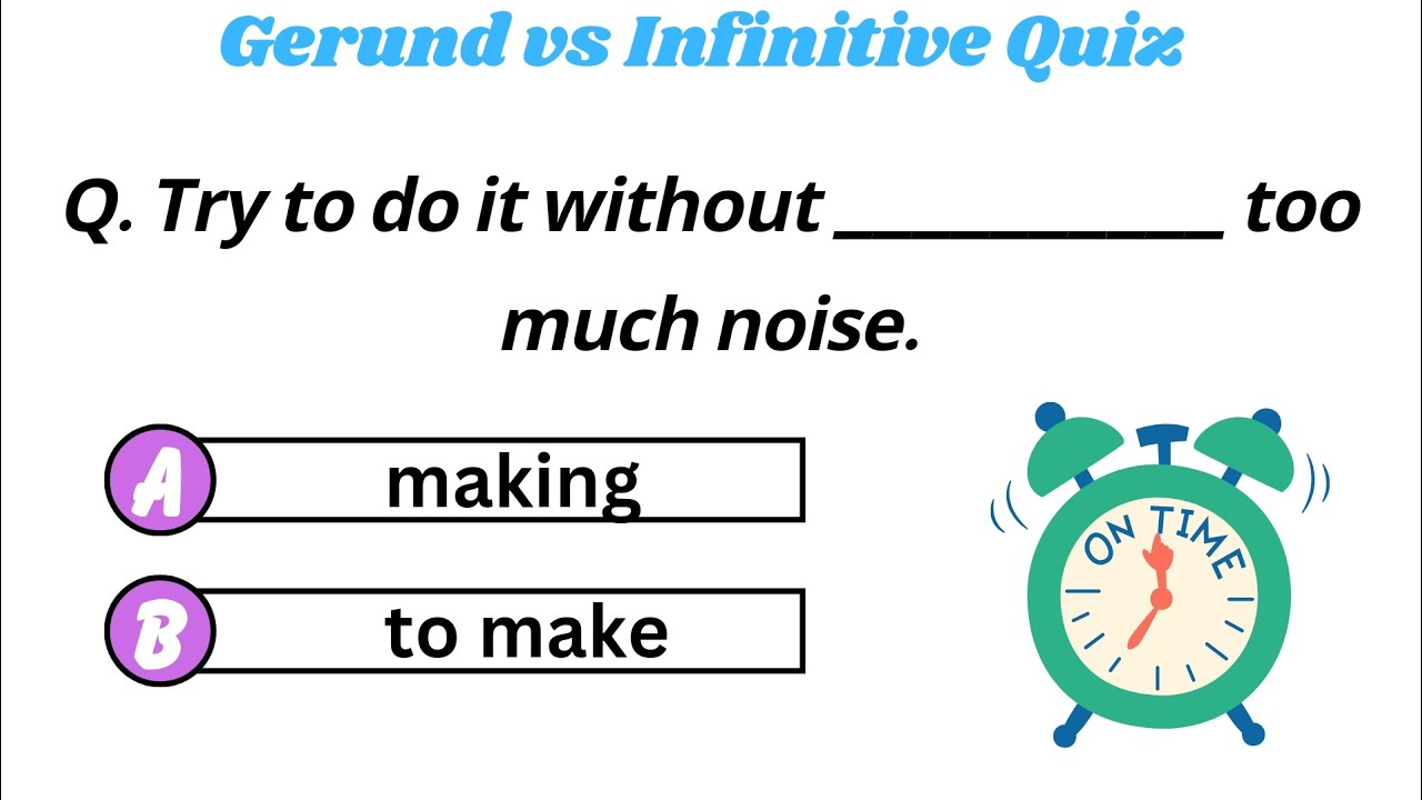Gerund (ing) or Infinitive (to) Quiz Test l When & How to Use them! #englishgrammar