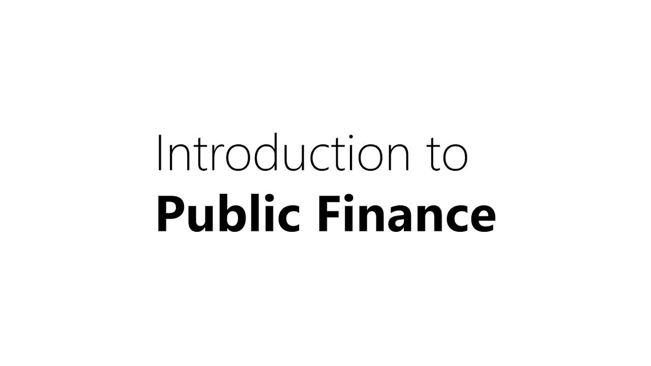 Introduction to Public Finance
