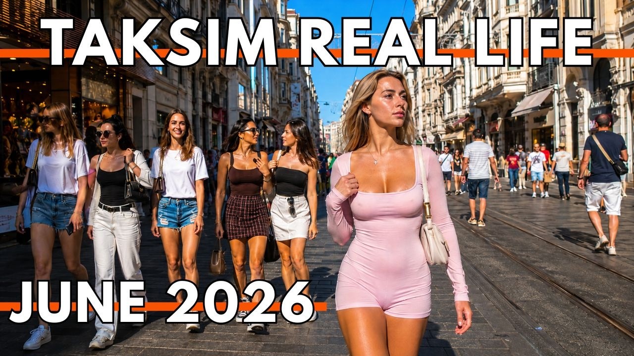 ISTANBUL TURKEY 2026 4K WALKING TOUR | Sunny Istiklal Street, Taksim Square, Crowds & Shopping