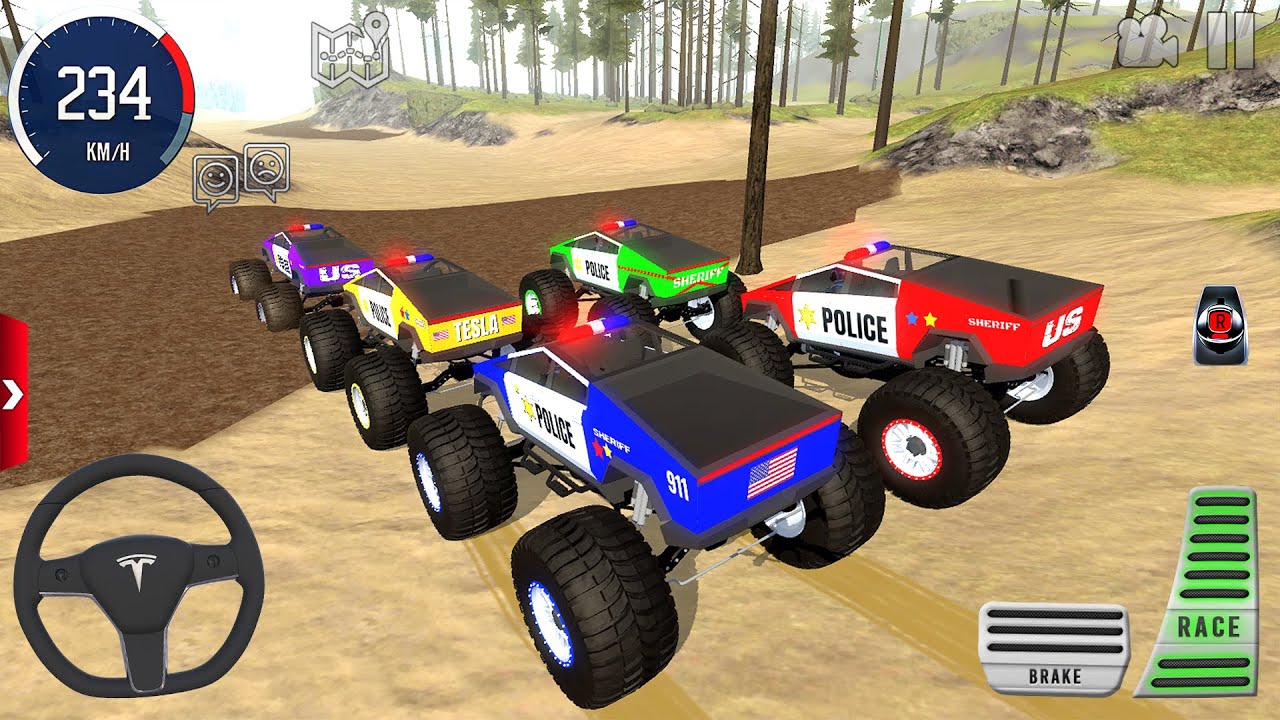 Juegos De Carros - Police 4x4 Monster Truck Stunts Driver Simulator 3D - Android / IOS GamePlay #2