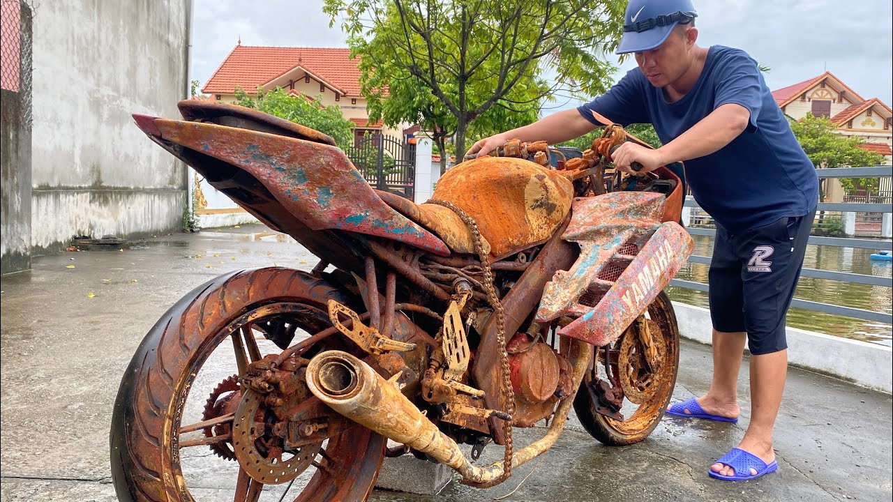 Full restoration restore the abandoned 50-year-old antique motorcycle 250cc