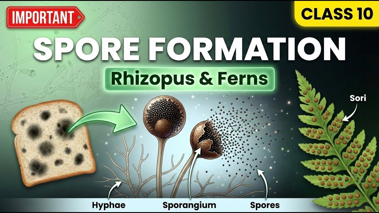 Spore Formation | Rhizopus & Ferns | Reproduction | Class 10 SSC Biology 2026–27 | Part 3