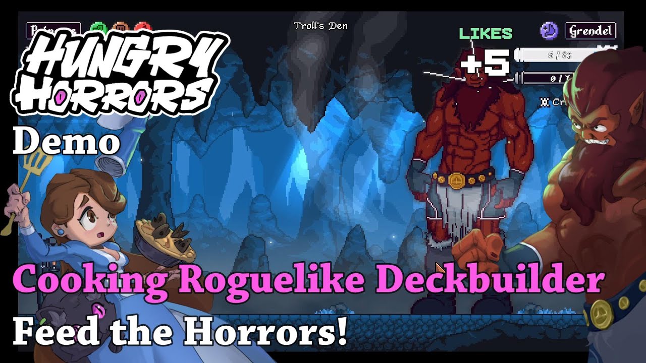 Cooking Roguelike Deckbuilder Feed the Horrors! - Let's Try Hungry Horrors [Demo]