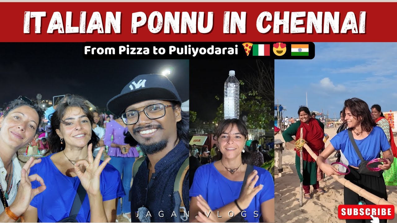 Italian ponnu in Chennai | From Pizza 🍕 to puliyodarai  | Jagan vlogs