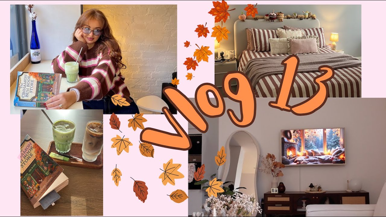 vlog 13 - cozy autumn vlog, new home decor, cute date, matcha and food 🍂🍁🍵☕🏙️🛏️