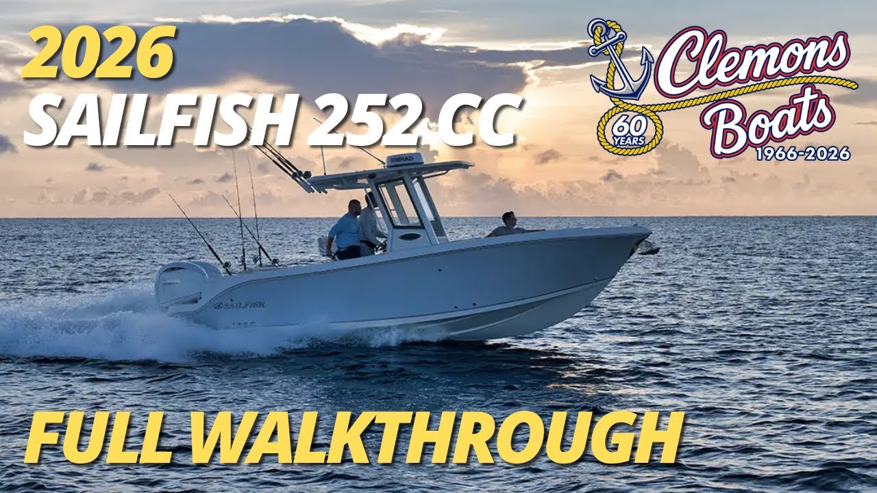 Обзор катер Sailfish 252 CC 2026 года | Два двигателя Yamaha 150 л.с. и описание его лучших харак...
