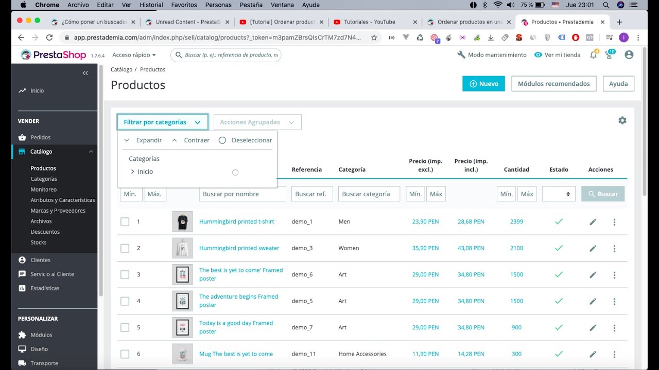 [Tutorial] Cambiar el orden de los productos en las categorías en Prestashop [1.7] [1.6]