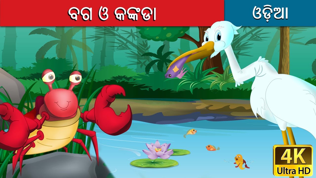 ବଗ ଓ କଙ୍କଡା | The Crane and The Crab Story in Odia | @OdiaFairyTales