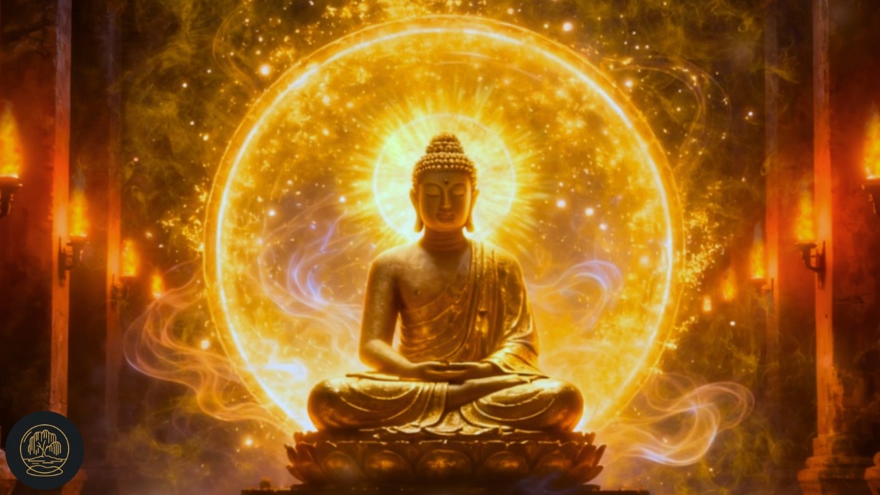 1 Hour Deep Buddha Meditation | Sacred Golden Fire for Stillness & Calm