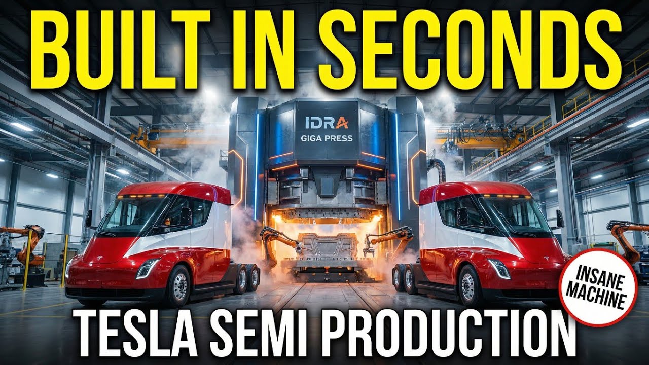 Inside the 50,000T Giga Press: How Tesla Semi Gen 2 Is Built in Seconds (Insane Speed!)