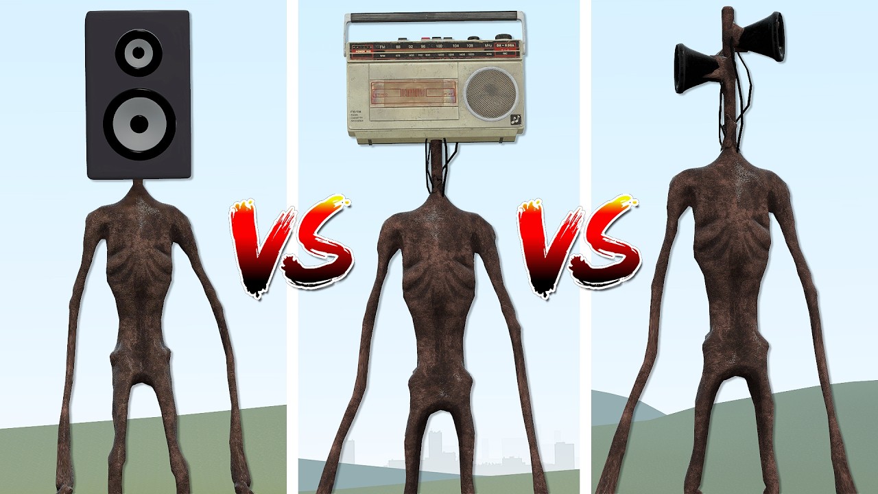 NEW RADIO SIREN HEADS VS SIREN HEADS VS SIREN SPEAKER HEADS in Garry's Mod