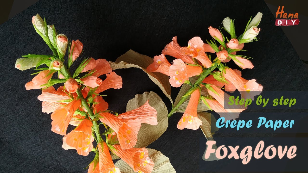 How to make crepe paper foxglove