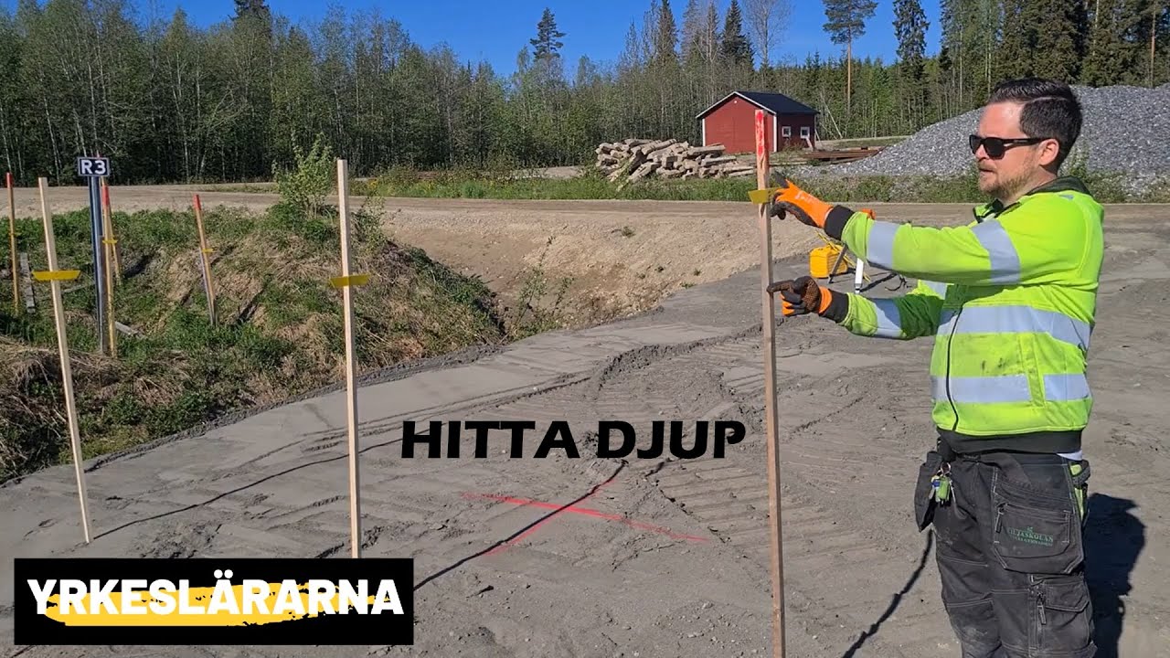 Gr&auml;vmaskin: Hitta djup