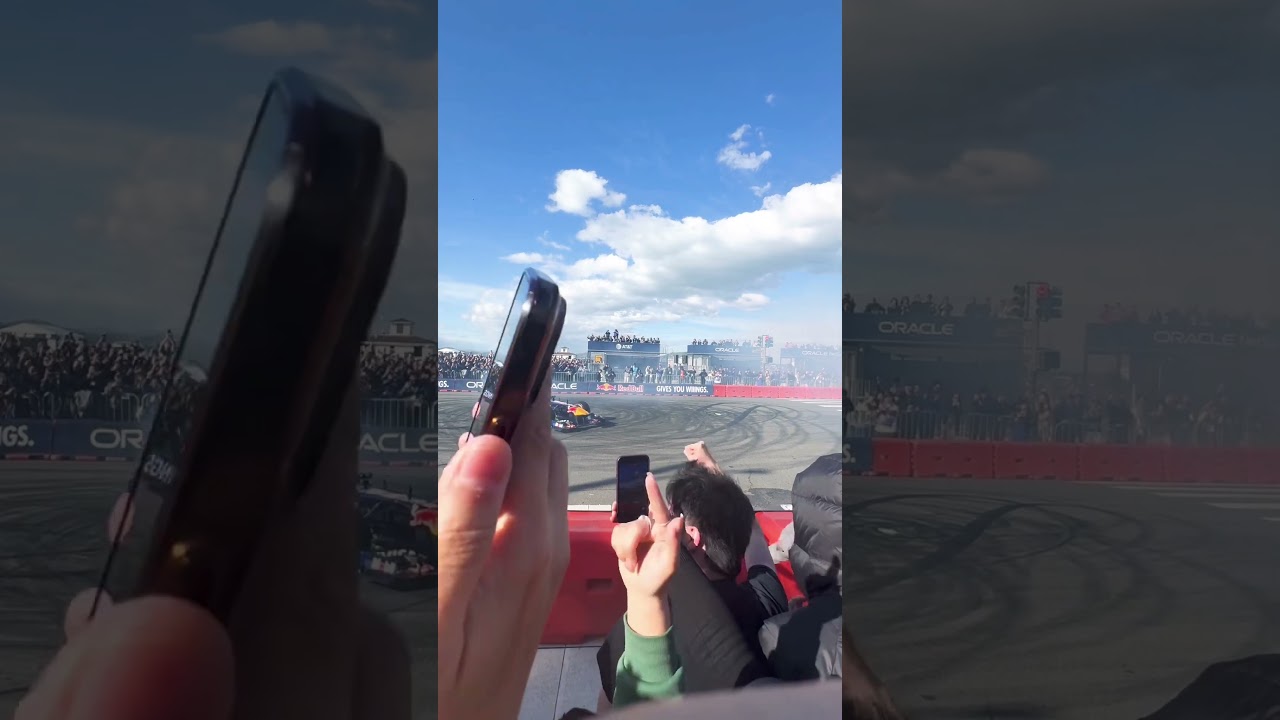 Moment F1 caught fire during the 360 spins #donuts