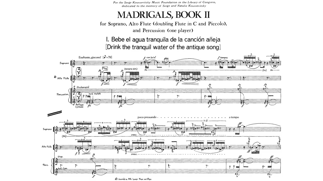 George Crumb: Madrigals, Books I–IV [w/ score]