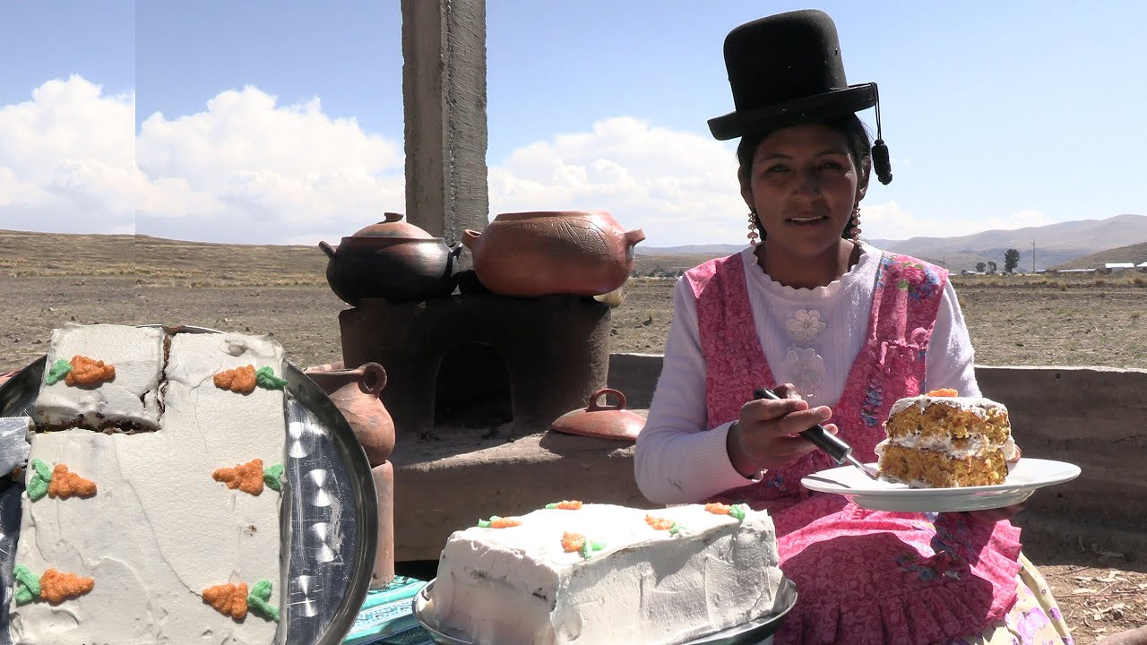 QUEQUE O PASTEL O TORTA DE zanahoria CASERO - CHOLITA JULIA