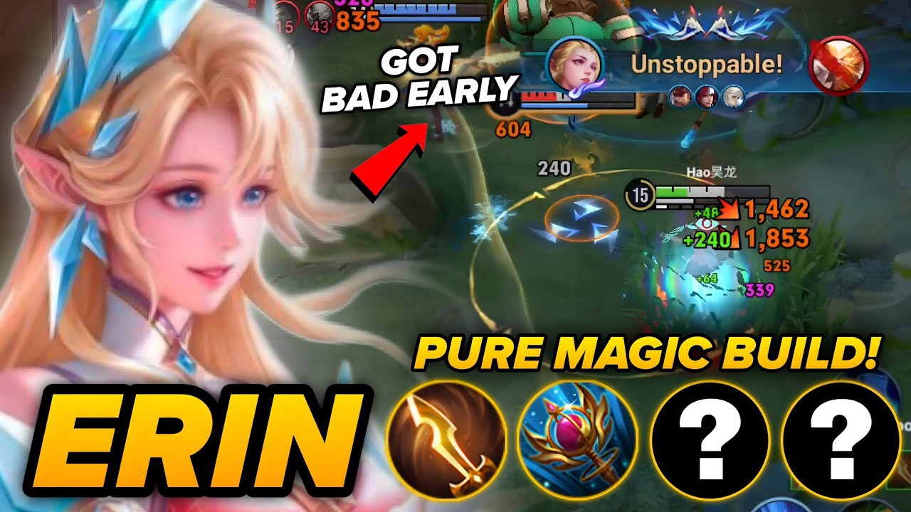 BAD EARLY GAME?! ERIN STILL CLUTCHES AGAINST AGGRESSIVE ENEMIES IN RANK! | ERIN BUILD & ARCANA HOK