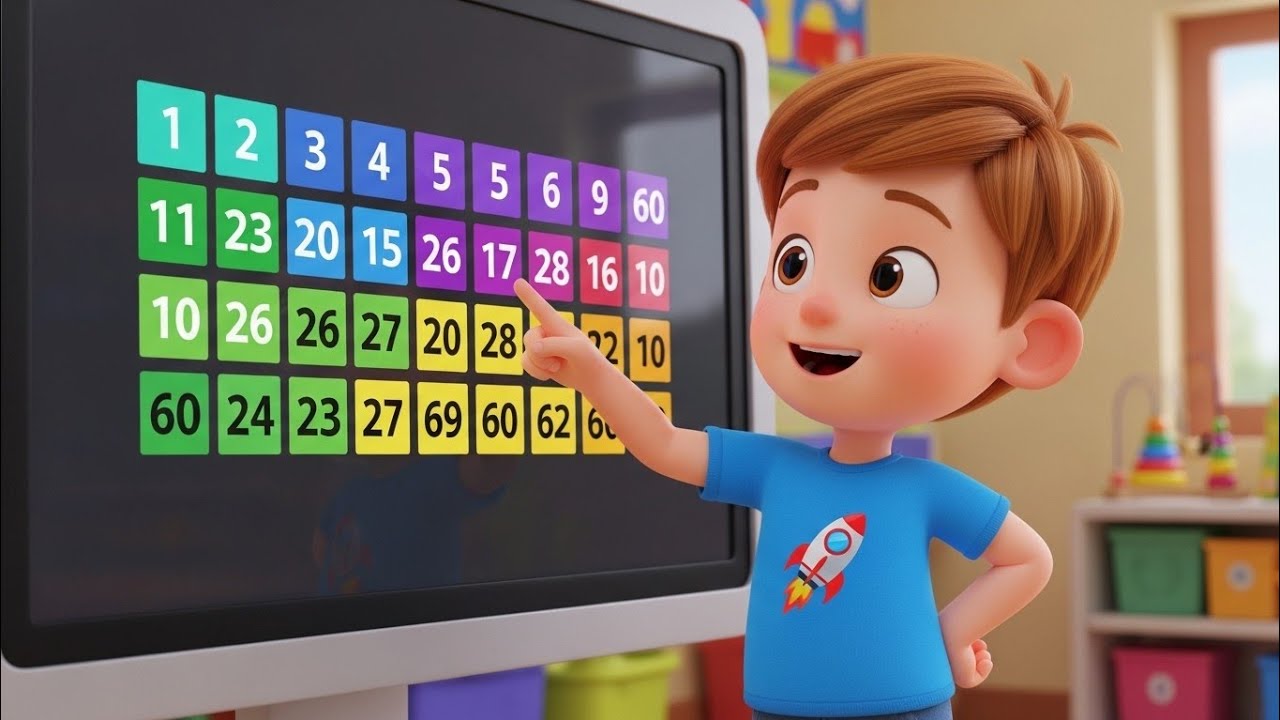 Count 1 to 60 🔢 | Fun Numbers for Kids | Learn to Count 1–60 #shorts