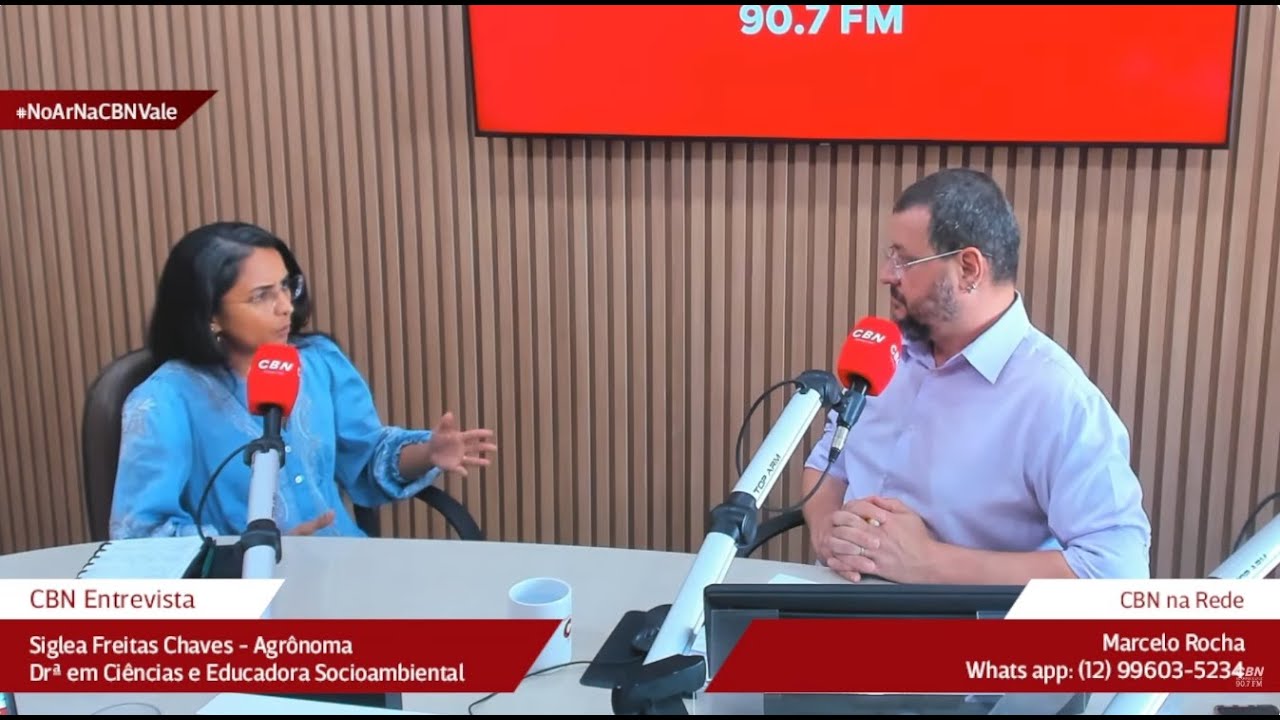 CBN Na Rede: Siglea Freitas Chaves – Drª em Ciências e Educadora Socioambiental #NoArNaCBNVale