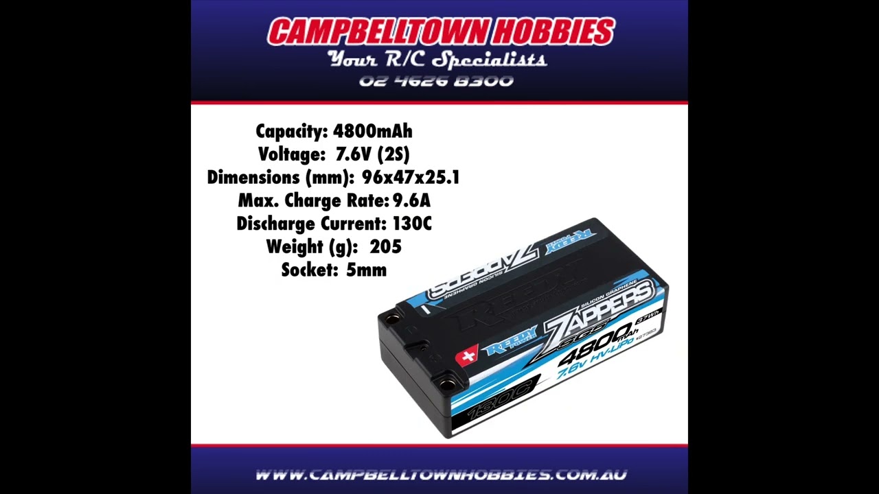 Reedy 27383 Zappers SG5 4800mAh 130C 7.6V Shorty