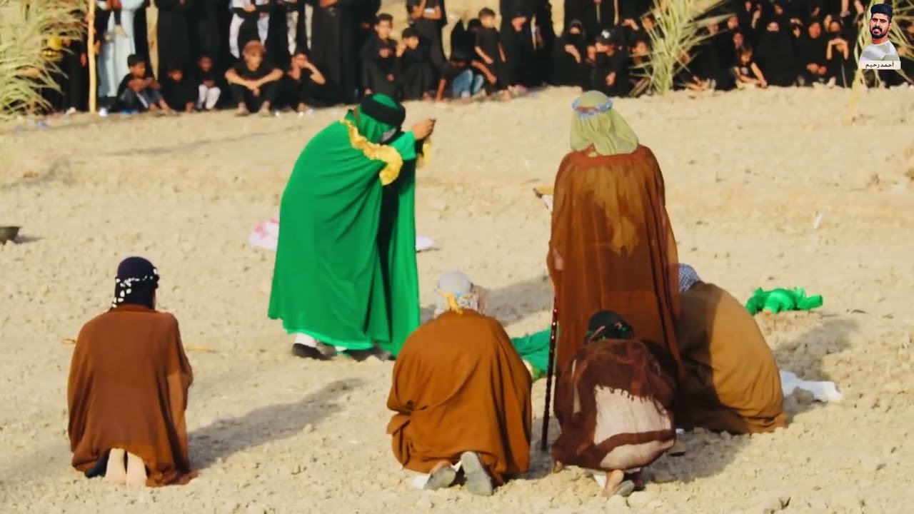 دفن الاجساد الطاهرة في اليوم الثالث عشر من محرم الحرام 1444هـ في قضاء الشامية موكب قمر بني هاشم .