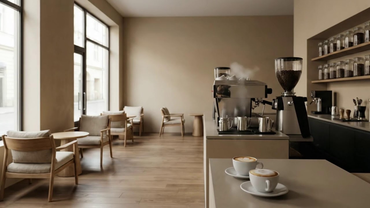 봄 카페 안의 잔잔한 재즈 무드 🎶☕🌷