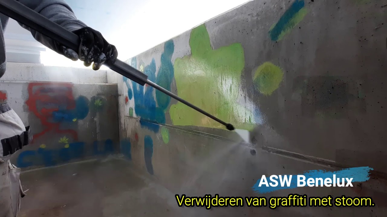 Verwijderen van Graffiti met Stoom + Anti-Graffiti Coating