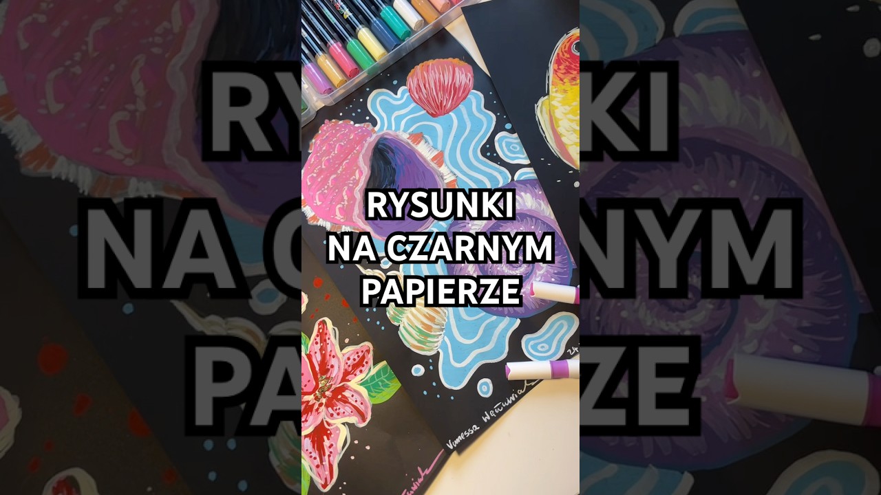 Rysunki na CZARNYM PAPIERZE 🖤✨