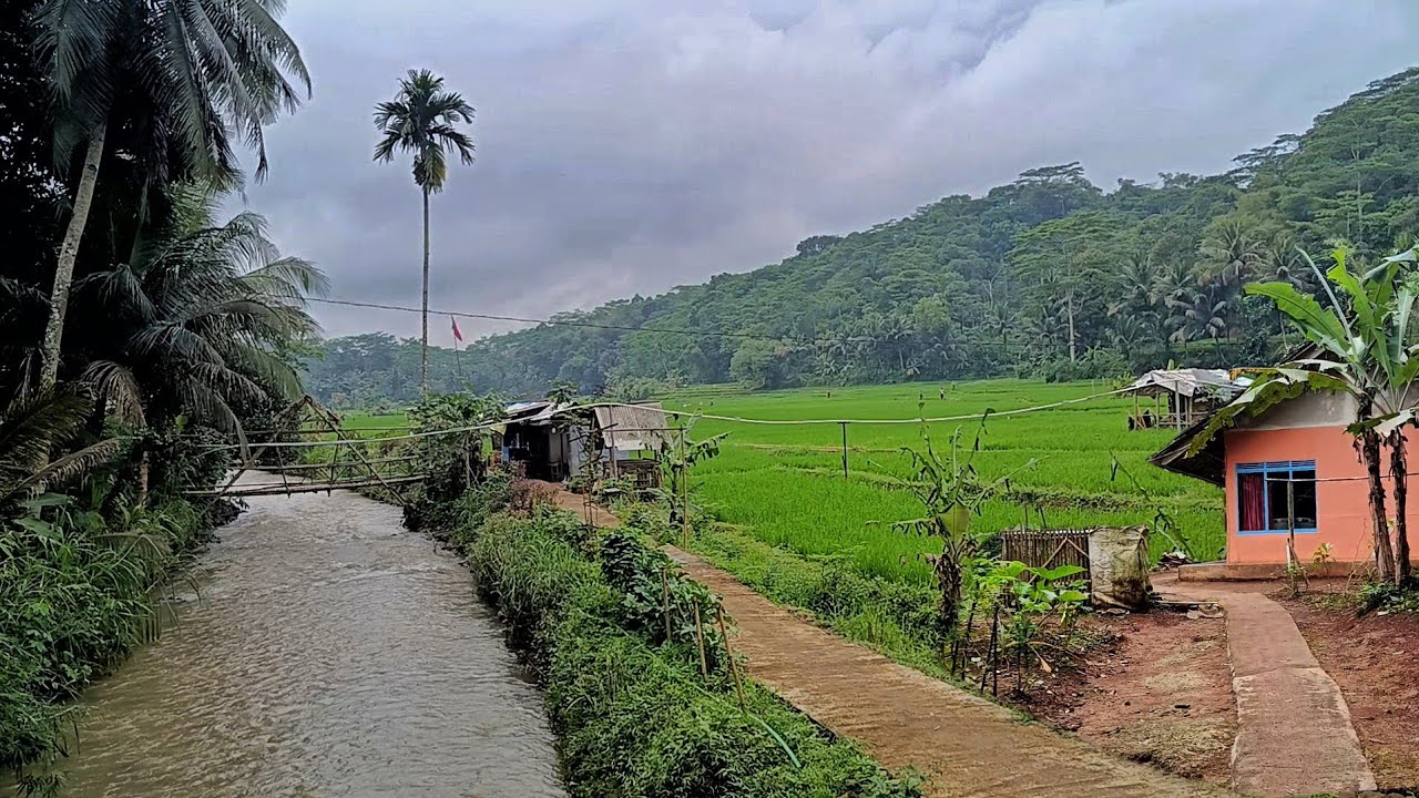 Tersembunyi di balik Lembah‼️kampung dengan suasana alam super indah bikin lupa hutang