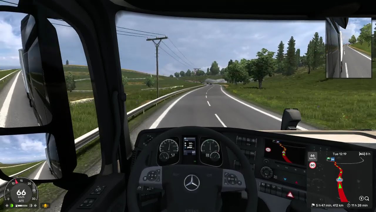 PASSING HILLY ROADS AND GARDENS | Swansea-Carlisle | Euro Truck Simulator 2