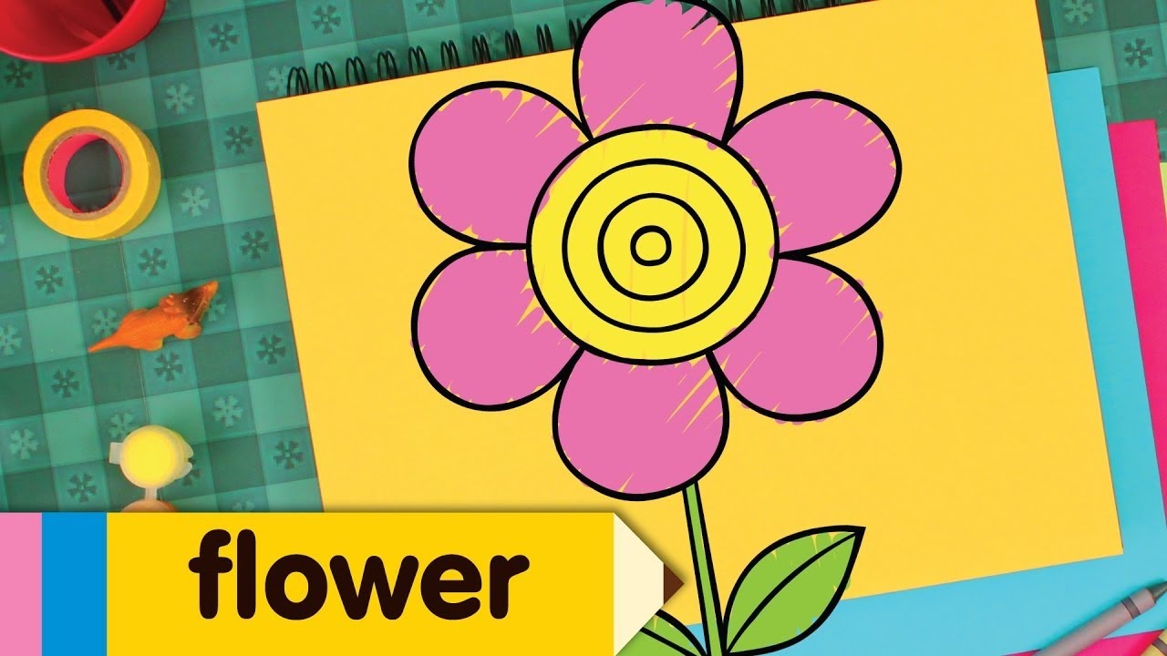 How to Draw Flowers | Simple Drawing Lesson for Kids | Step By Step
