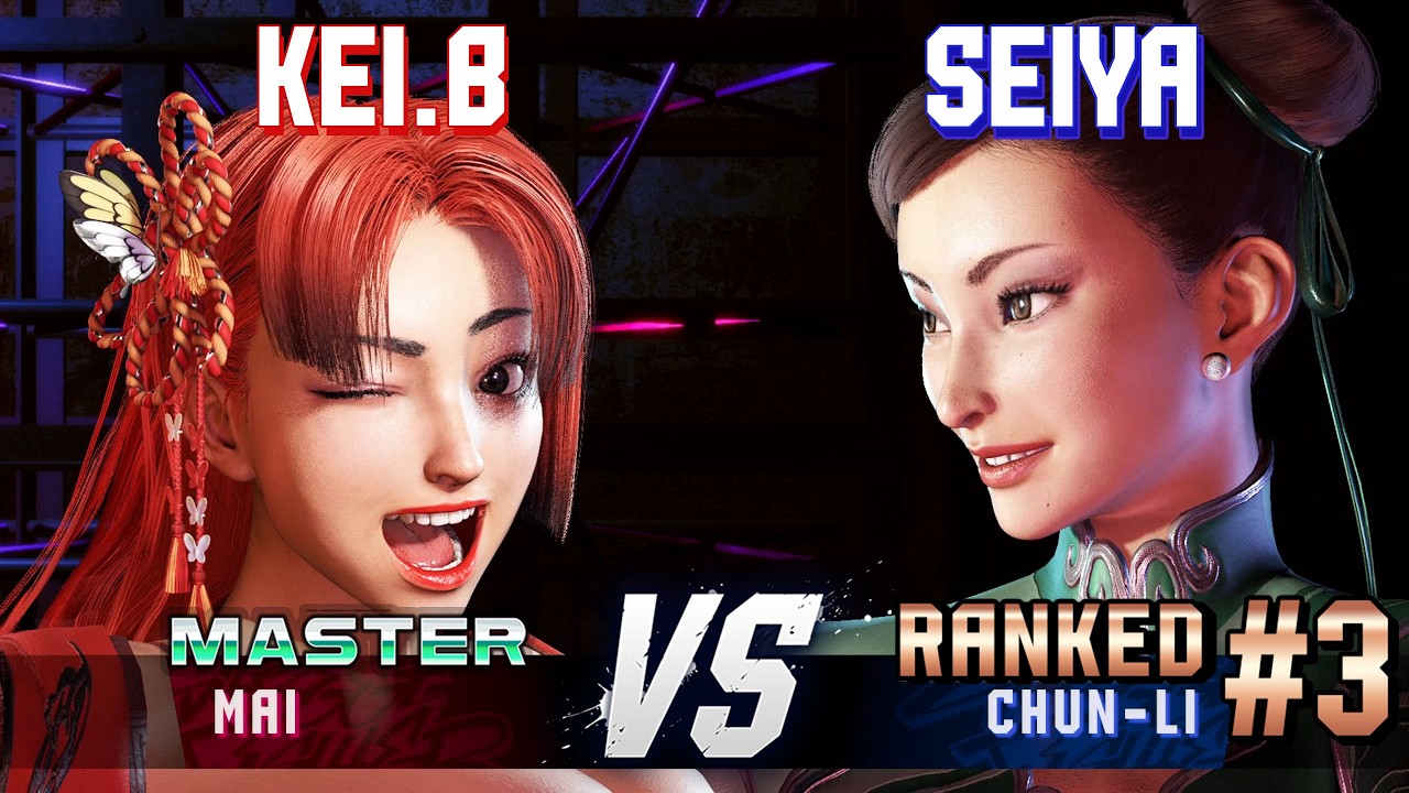 SF6 ▰ KEI.B (Mai) vs SEIYA (#3 Ranked Chun-Li) ▰ High Level Gameplay