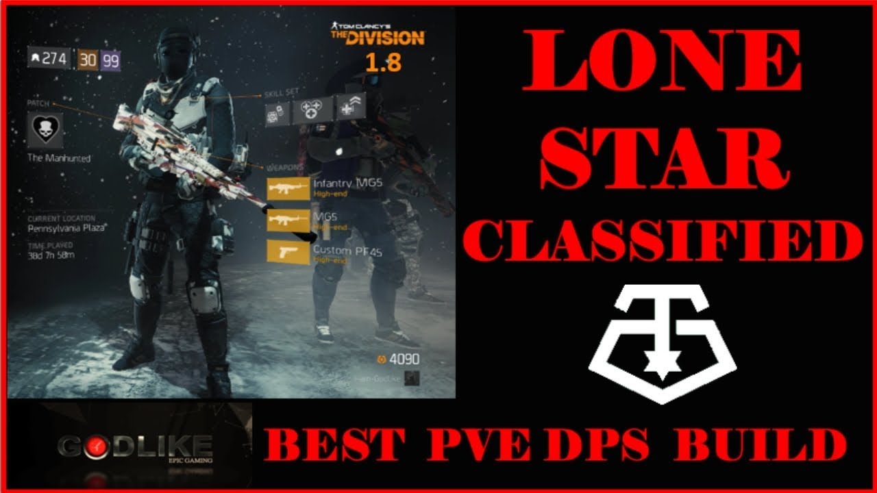 LONE STAR CLASSIFIED | BEST PVE DPS BUILD | THE DIVISION 1.8