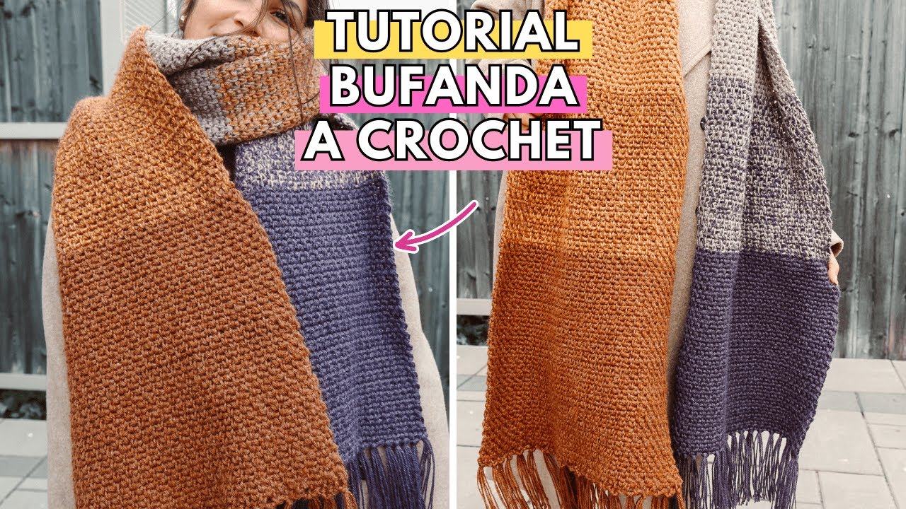 Como Tejer Una Bufanda A Crochet - Tutorial Para Principiantes