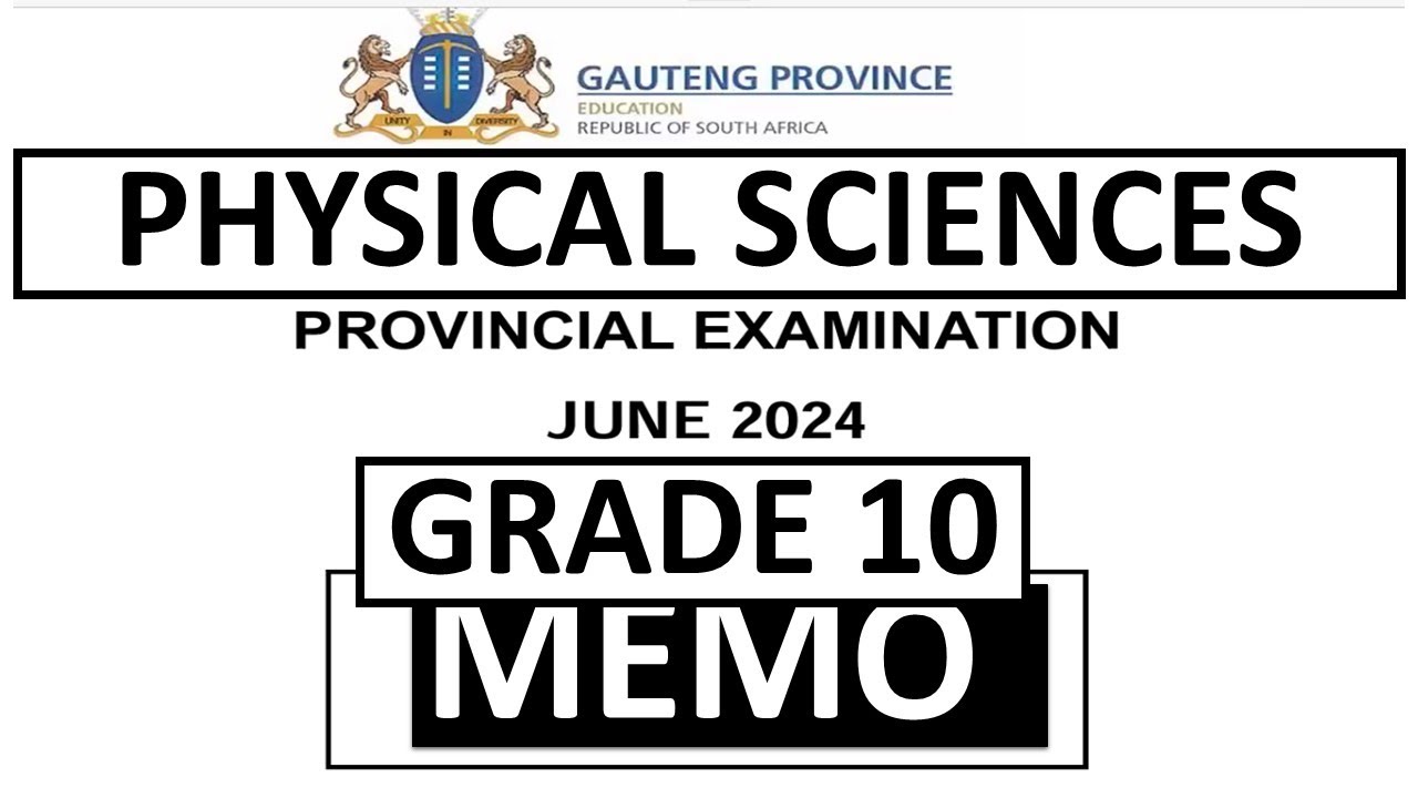 GARDE 10 PHYSICAL SCIENCES  GRADE 10 JUNE EXAMS [THUNDEREDUC]  JUNE EXAMS GRADE 10 2024 PHY SCIENCES